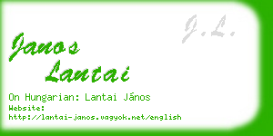 janos lantai business card